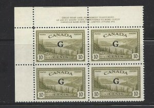 Canada Air Mail (O21) Plate Block Superb!!