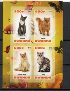 Rwanda 2013 cats MNH .