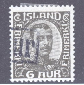 Iceland, Scott #113, Used, revenue cancel