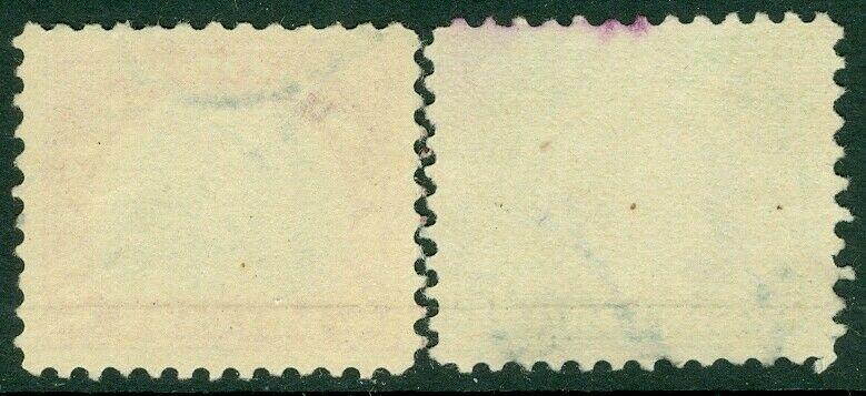 EDW1949SELL : USA 1918-20 Sc #524, 547 Very Fine Used. Minor back faults Cat $65