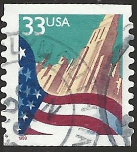 # 3281c USED FLAG AND CITY SMALL DATE