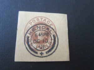 GB QV Postal Stationery Cutdown  Stock#19104