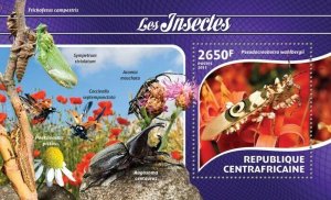 Centrafrique 2015 MNH. INSECTS. Michel Code: 5354 / Bl.1287