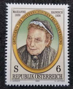 *FREE SHIP Austria 150th Birth Anniv Of Marianne Hainisch 1989 (stamp) MNH