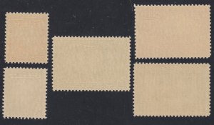 Canada #141-145 Mint Set