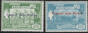 Burma #173-4 MNH