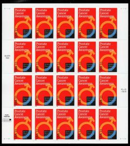 # 3315 Prostate Cancer Awareness ¢33 Sheet  MNH