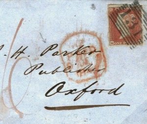 GB SCOTLAND *Registered EDINBURGH* Cover c1848 Penny Red Oxford Publisher 445b