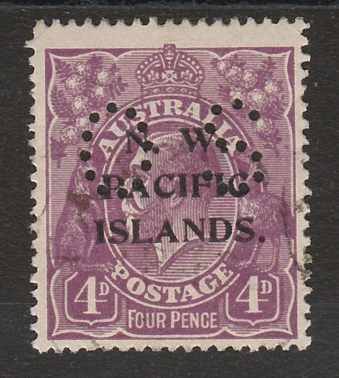 NWPI NEW GUINEA 1919 KGV OS 4D VIOLET USED