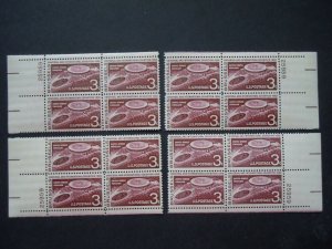 #1104 3c Brussels Exhibition Plate Block #25959 Matched Set MNH OG VF