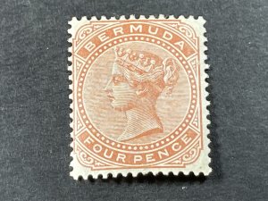 BERMUDA  # 24-MINT/HINGED---SINGLE--BROWN/ORANGE---1904