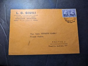 1943 British Middle Eastern Forces MEF Overprint Cover to Tripoli