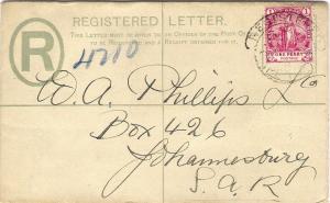 Cape Of Good Hope Queen Victoria 4d Registered Postal Stationery Envelope CGH