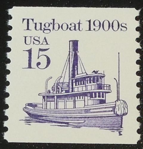 1988 15c coil Tugboat 1900's Scott 2260 Mint NH