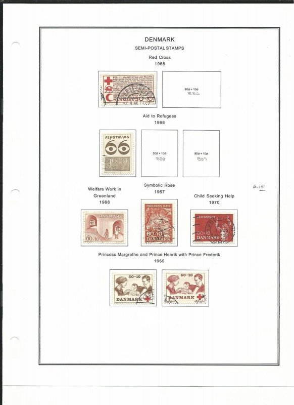 Denmark Collection Back of Book on 20 Pages, Neatly Mounted