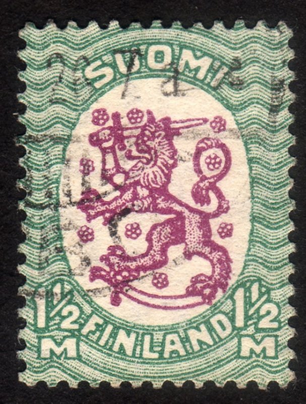 1926, Finland, 1 1/2Mk, Used, Sc 135