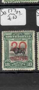 NORTH BORNEO  COW 20C/18C        SG 177    MOG      PP0515H