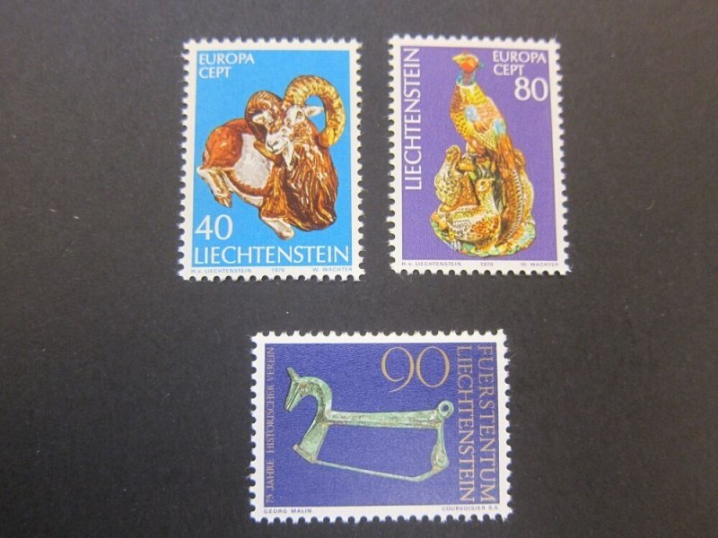 Liechtenstein 1976 Sc 587-89 set MNH