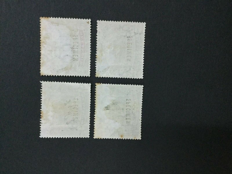 MOMEN: MALAYA SELANGOR SG #61s-64s SPECIMEN MINT OG H LOT #191525-476