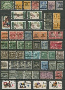 USA - Page of old precancels - mix of mint/used with some better items