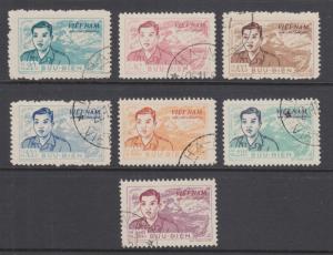 Viet Nam Democratic Republic, Sc O10-O16 used. 1956 Cu Chinh Lan, complete set