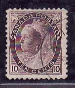 Canada-Sc#83- id6440-used 10c brown violet QV numeral-1898-        