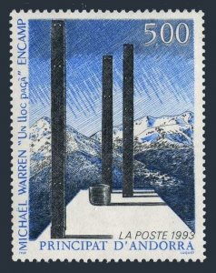 Andorra Fr 431, MNH. Michel 460. Un Lloc Paga, by Michael Warren, 1993.