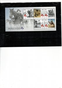 AUSTRALIA  2015 ANIMALS IN WAR M/S MNH