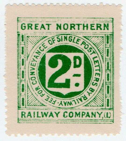 (I.B) Great Northern Railway (Ireland) : Letter Stamp 2d