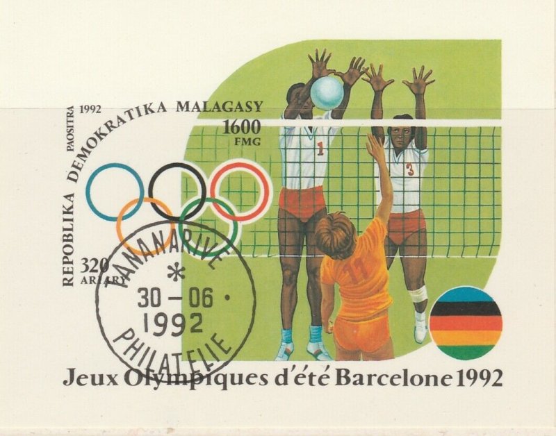 Malagasy Republic 1992 Volleyball Sheet Mi. Block 191 Used 11895