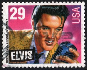 SC#2721 29¢ American Music Series: Elvis Presley Single (1993) Used