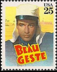 US 2447 Classic Films Beau Geste 25c single MNH 1990