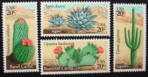 US #1942-1945 MNH 4 Singles Cactus SCV $1.40 L10