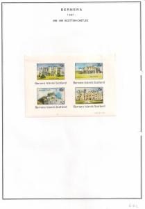 SCOTLAND - BERNERA - 1981 - Scottish Castles - 4v Imperf Sheet - MLH