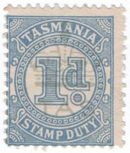 (I.B) Australia - Tasmania Revenue : Stamp Duty 1d (underprint)