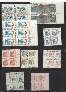 SC#1471 - 1593   9 plate blocks   mnhfvfog 