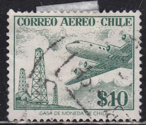 Chile C176 Oil Derricks and Plane 1956