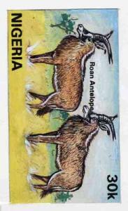 Nigeria 1990 Wildlife - original hand-painted artwork for...