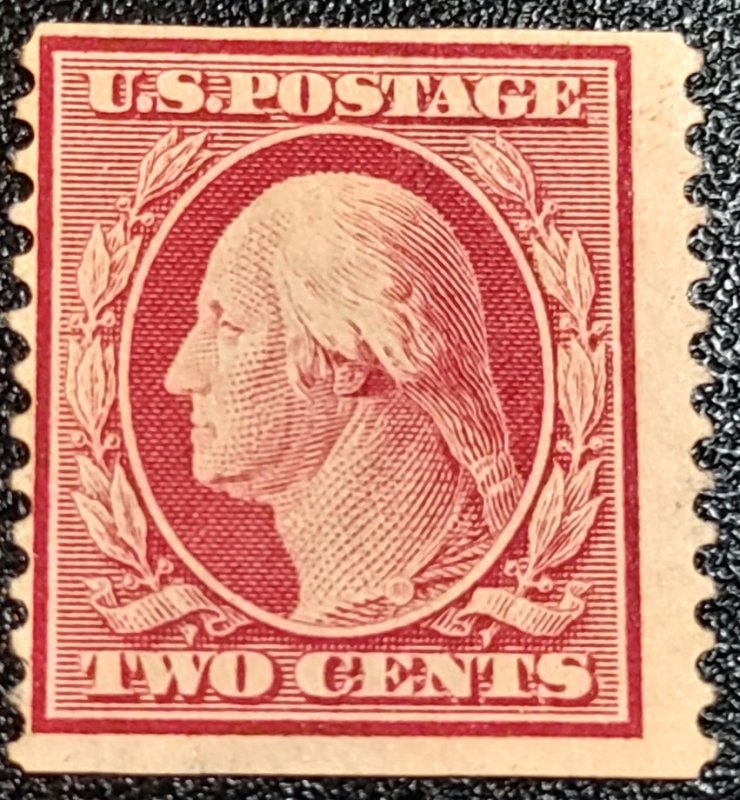 Scott Stamp#353 - 1909 2¢ Washington Coil.  MHR, NG.  SCV $100.00