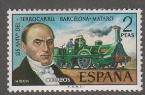 Spain # 1800, Railroad 125th Anniversary, Mint NH