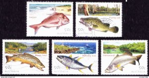 AUSTRALIA 2003 50c Multicoloured, Fishing in Australia Set FU