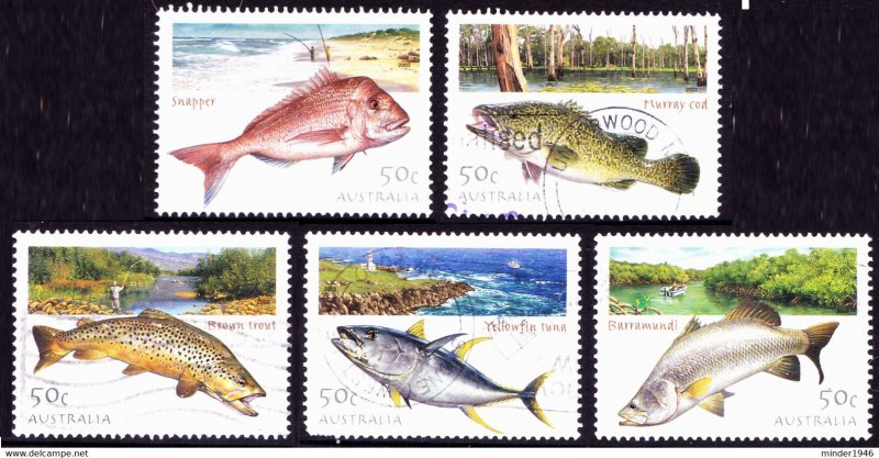 AUSTRALIA 2003 50c Multicoloured, Fishing in Australia Set FU
