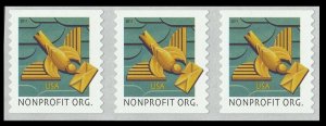 US 4495 Art Deco Bird nonprofit 5c coil strip 3 MNH 2011