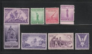 United States 898-905 Sets MH Various