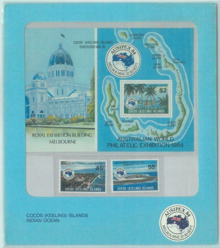 84368 - COCOS island  - Postal History -  AUSIPEX 84 Special Folder 1984