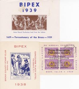 Labels, 3 different, Two from Bipex - 1939