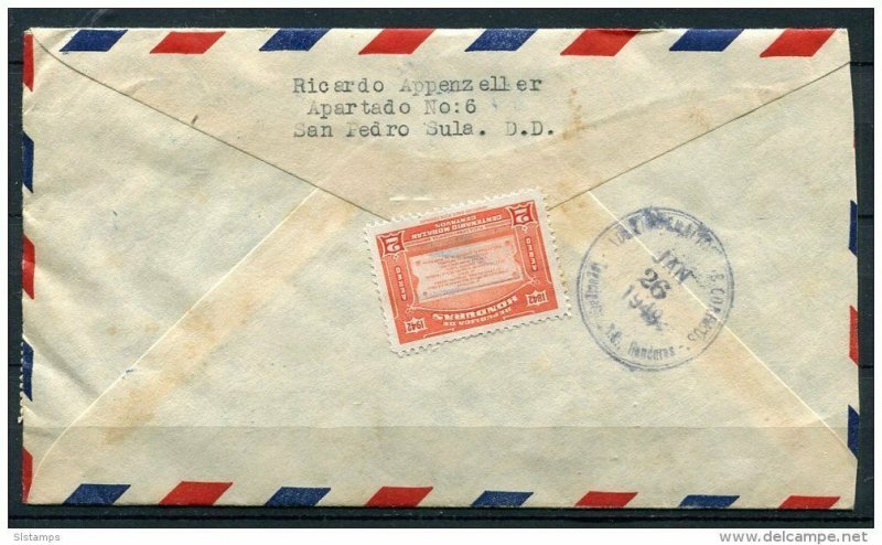 Honduras 1948 Cover to Germany American Zone