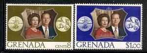 Grenada  466-67 MNH 1972 Silver Wedding