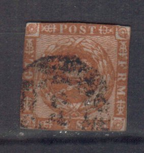 DENMARK STAMPS, 1854. Sc.#4, USED