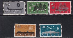 Norway # 382-386, Norways Shipping Industry, NH, 1/2 Cat..